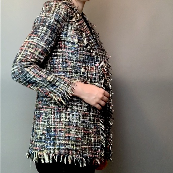 FINAL SALE! Rainbow tweed blazer w/ pearl buttons - Picture 7 of 15